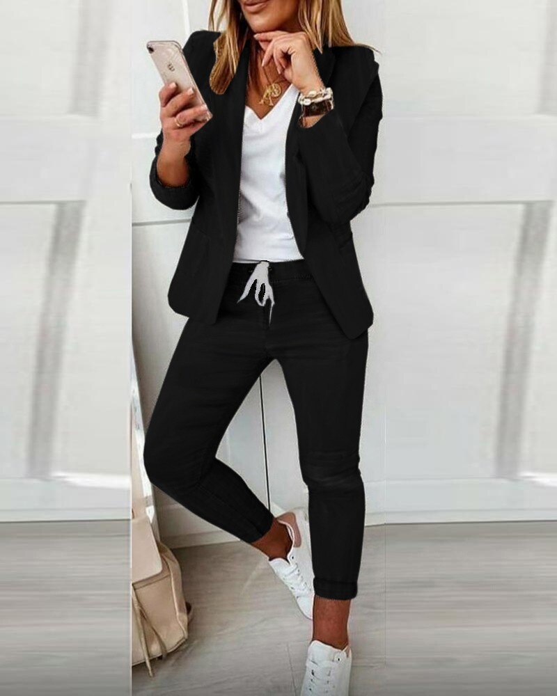 Lauren | Stretchy Blazer Set