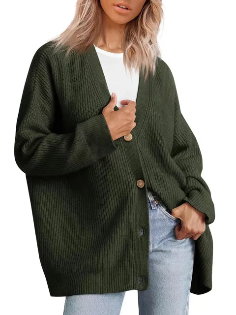 Megan | Cardigan boutonné surdimensionné