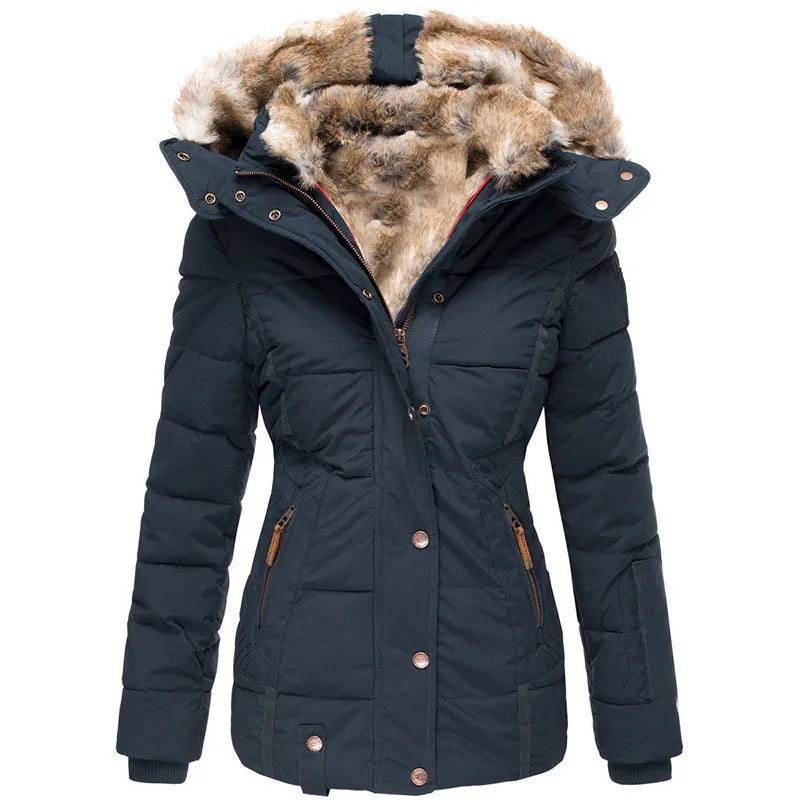 Sara | Warm winter jacket with fur lining
