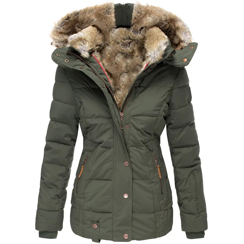 Sara | Warm winter jacket with fur lining
