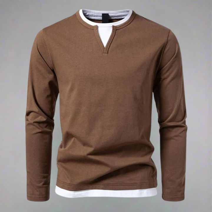 Ryan | Minimalist V-neck long sleeve