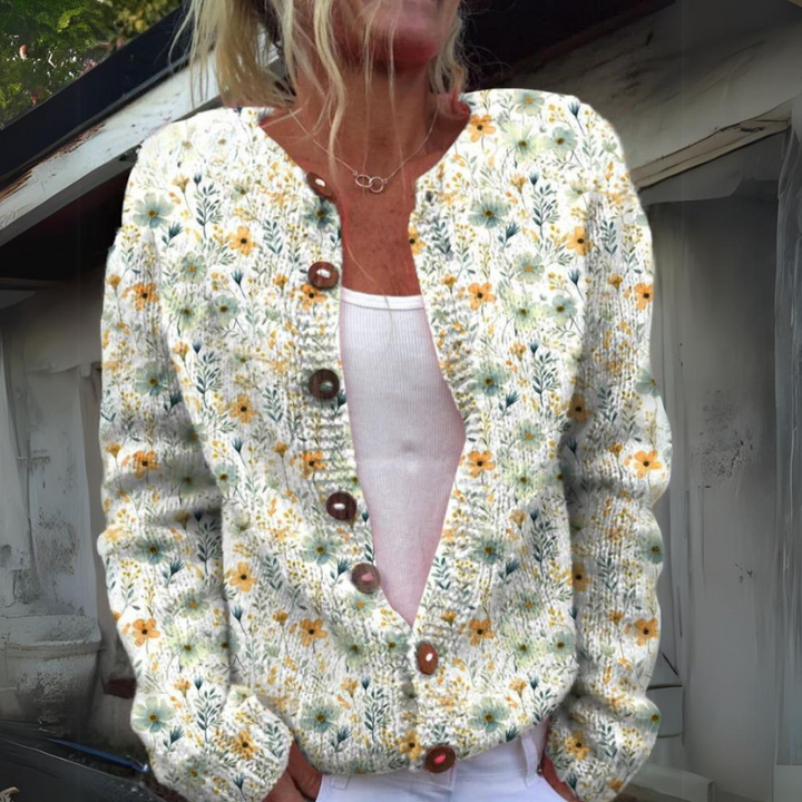 Talia | Cardigan With Floral Print