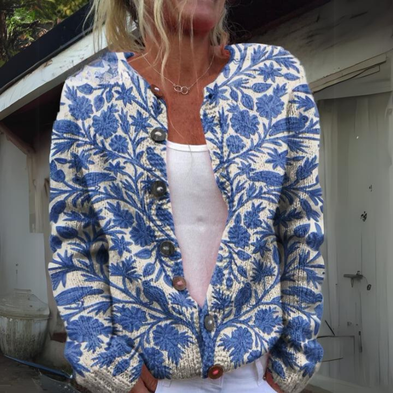 Talia | Cardigan With Floral Print