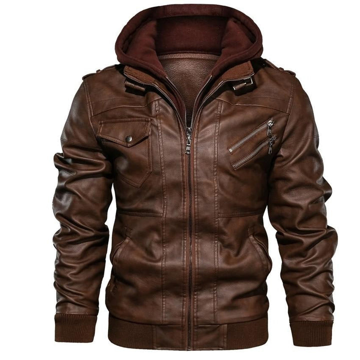 Ethan | Leather Winter Jacket