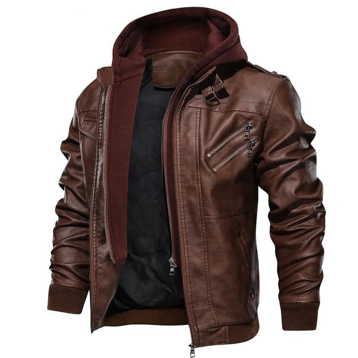 Ethan | Leather Winter Jacket