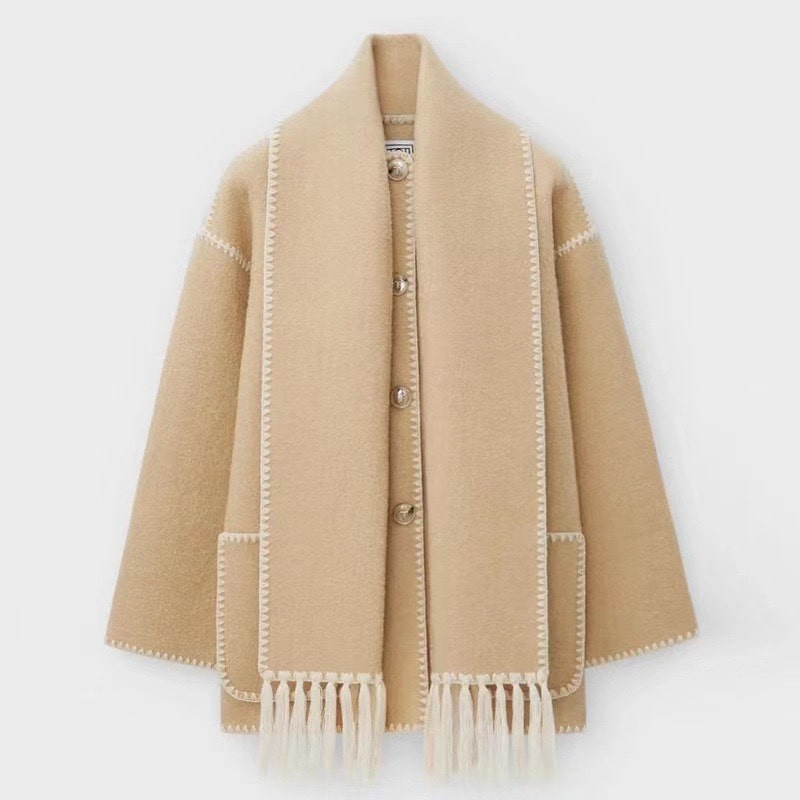 Freya | Elegant Coat with Scarf