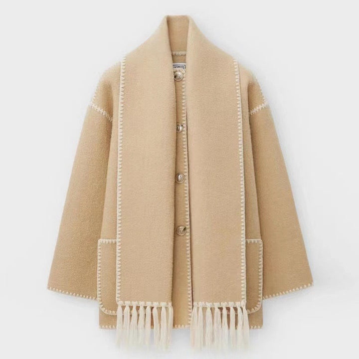 Freya | Elegant Coat with Scarf