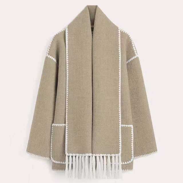 Freya | Elegant Coat with Scarf