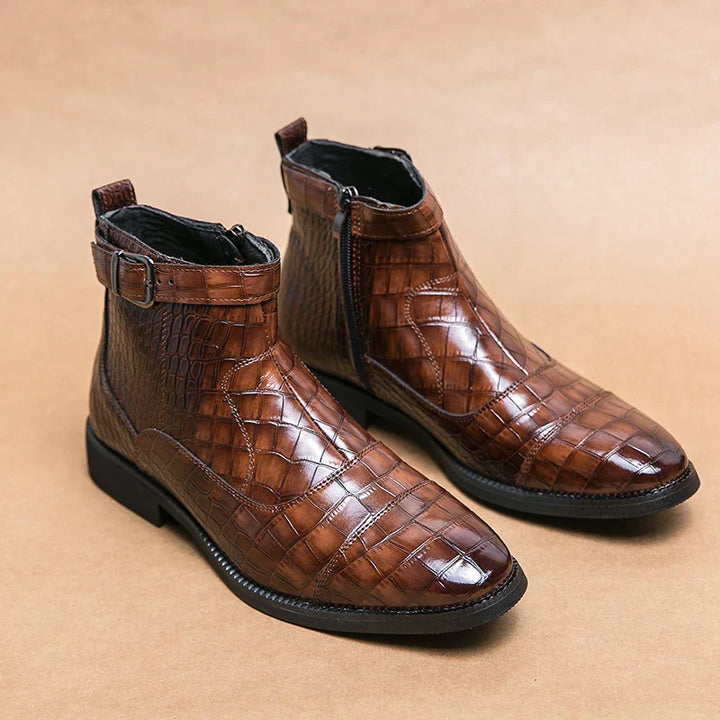 Baron | Leather boots with buckle