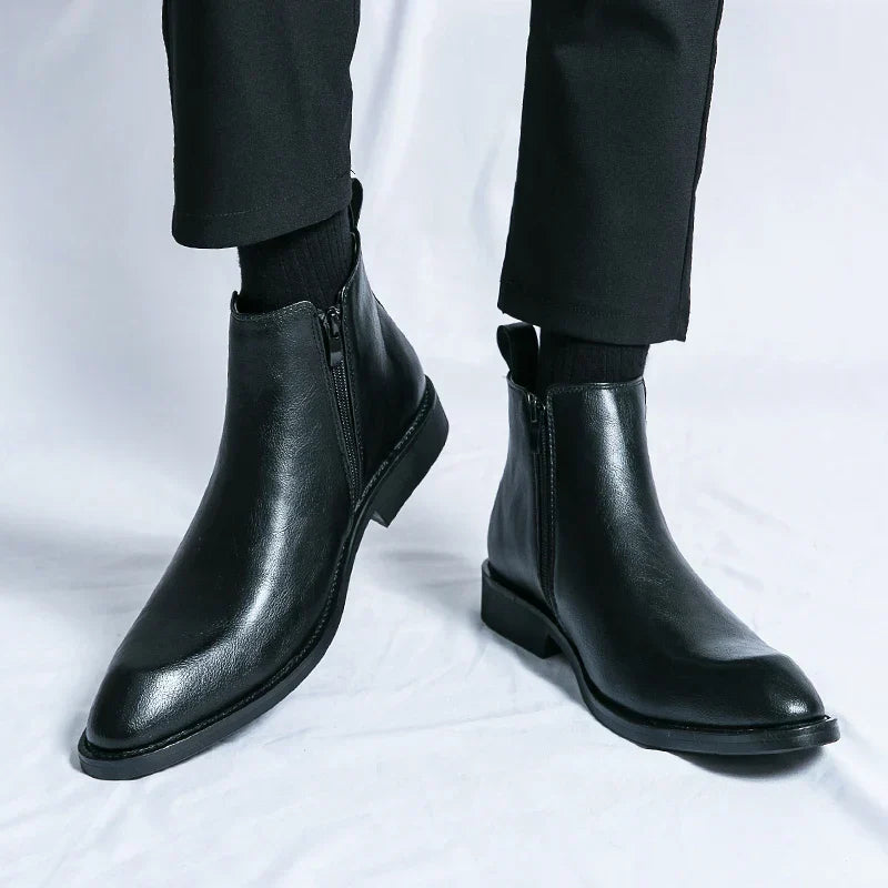 Cooper | Chelsea boots in leather with zipper