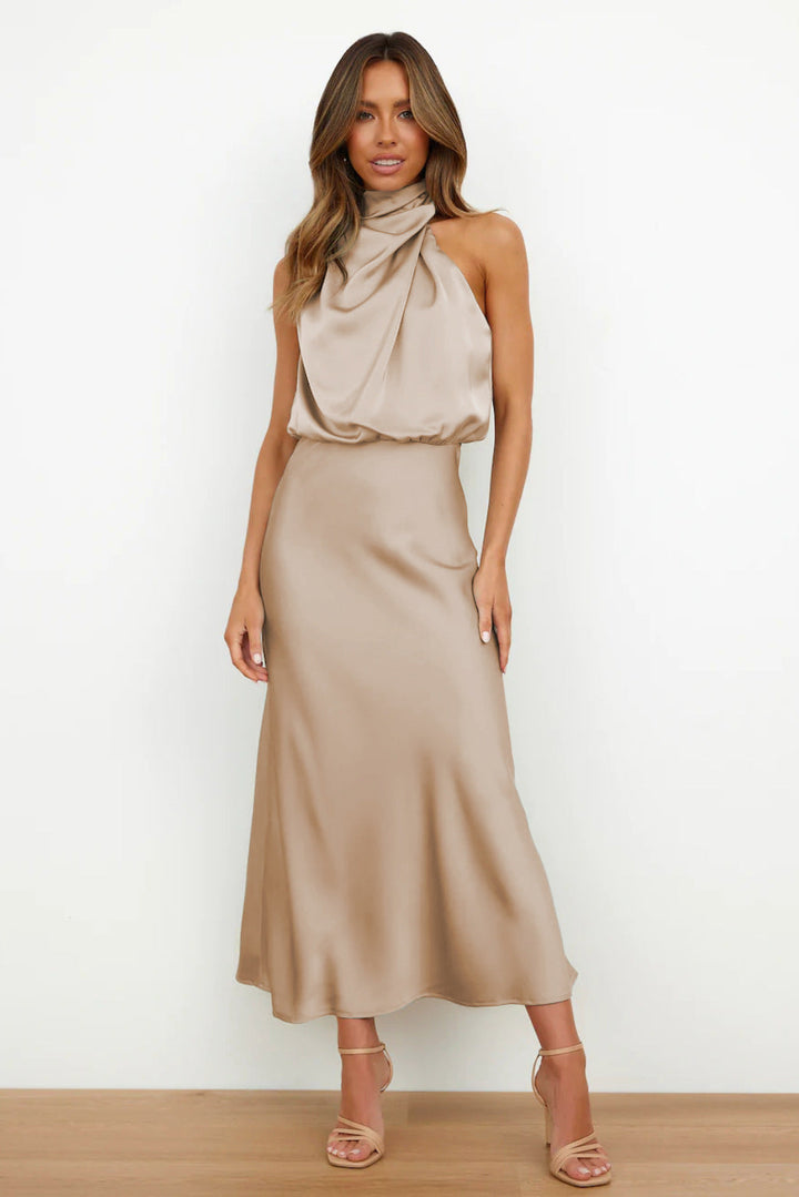 Valeria | Long Satin Dress