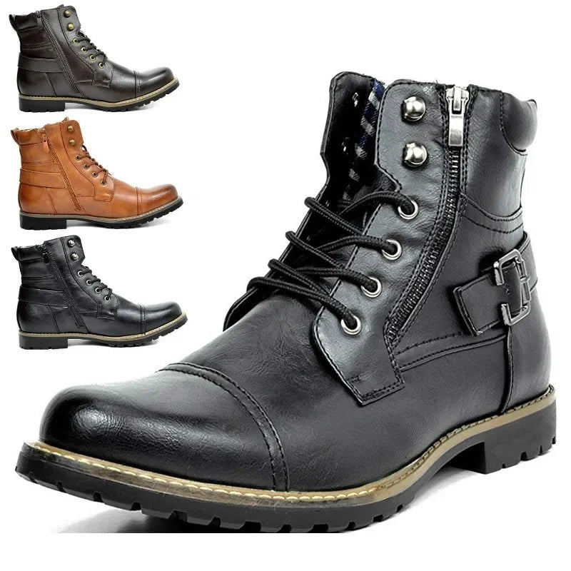 Damon | Leather lace-up boots