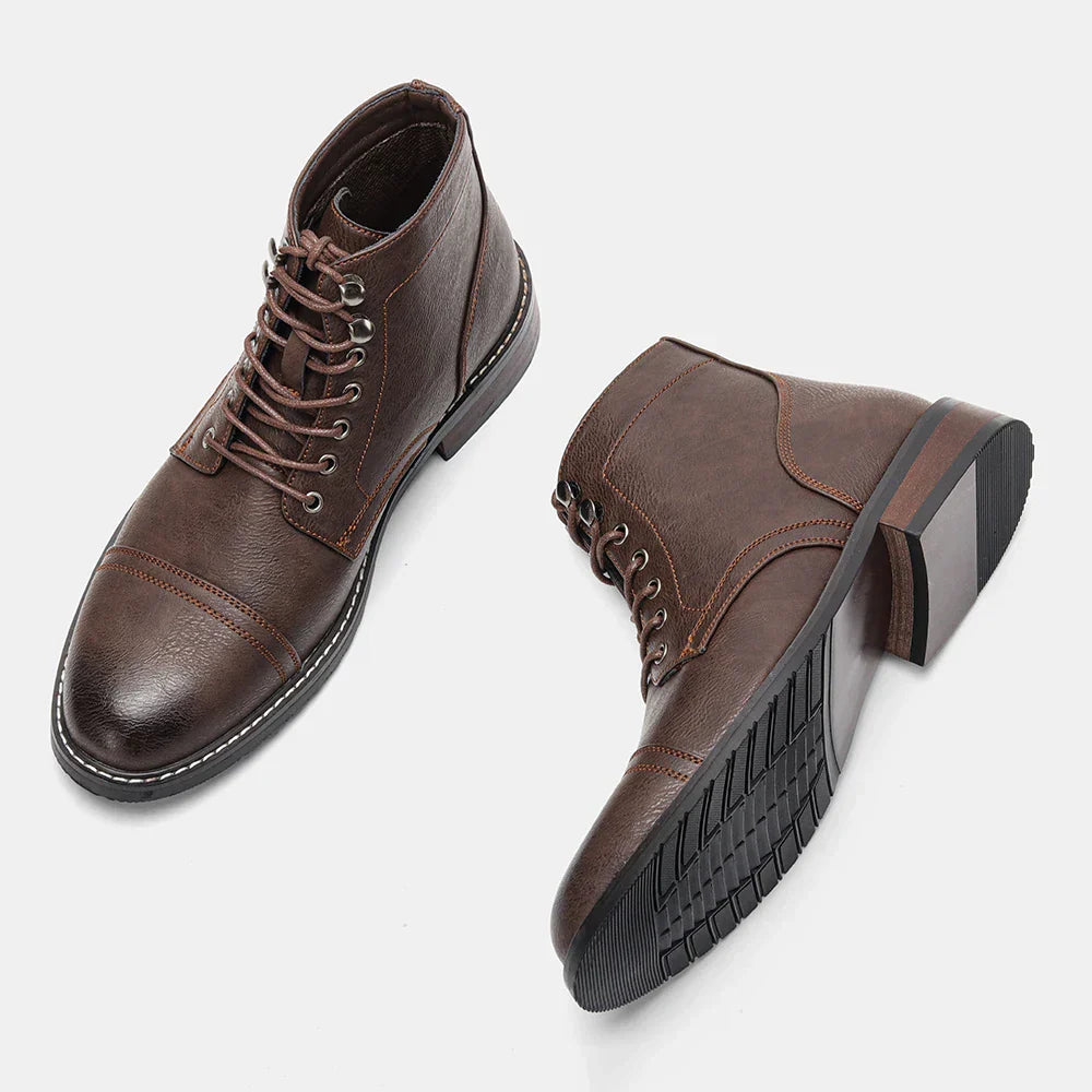 Keith | Vintage Derby boots with toe cap