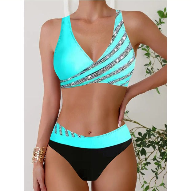 Zuza | Halterneck set with printed swimsuit