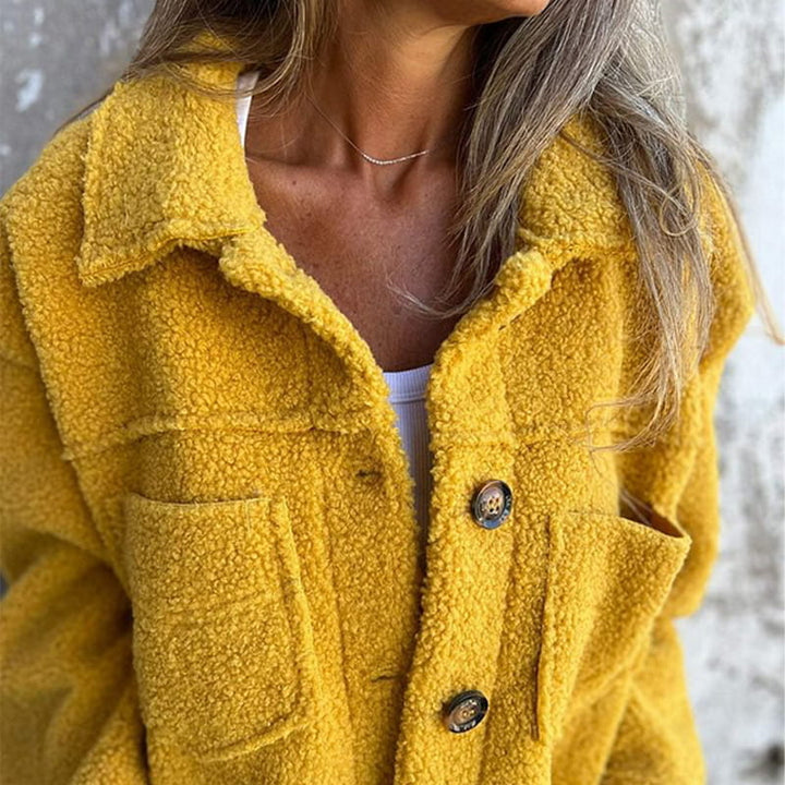 Giulia | Warm Teddy Button-Up Coat