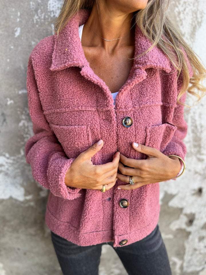 Giulia | Warm Teddy Button-Up Coat