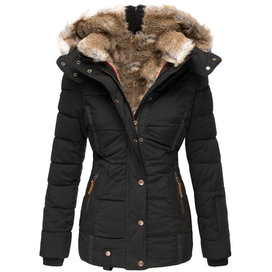 Sara | Warm winter jacket with fur lining
