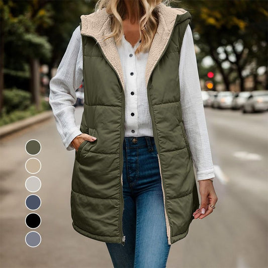Aubrey | Gilet matelassé réversible doublé en sherpa 